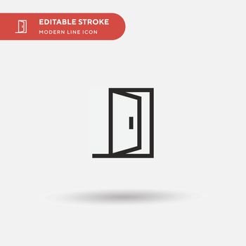 Exit Simple vector icon. Illustration symbol design template for