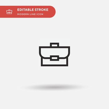 Briefcase Simple vector icon. Illustration symbol design templat