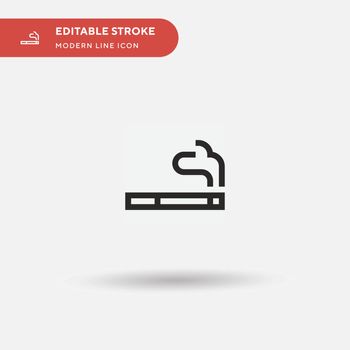 Cigarette Simple vector icon. Illustration symbol design templat