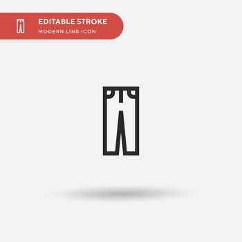 Trousers Simple vector icon. Illustration symbol design template