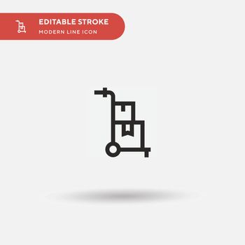 Trolley Simple vector icon. Illustration symbol design template 