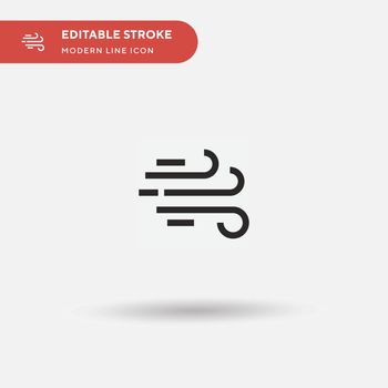 Windy Simple vector icon. Illustration symbol design template fo