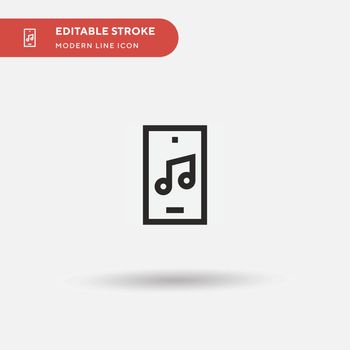 Music Player Simple vector icon. Illustration symbol design temp