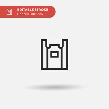Plastic Bag Simple vector icon. Illustration symbol design templ