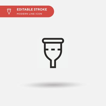 Menstrual Cup Simple vector icon. Illustration symbol design tem
