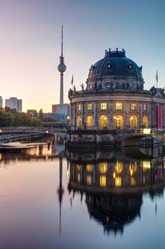 The Bode Museum and the Television Tower in Berlin