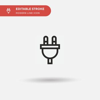 Plug Simple vector icon. Illustration symbol design template for
