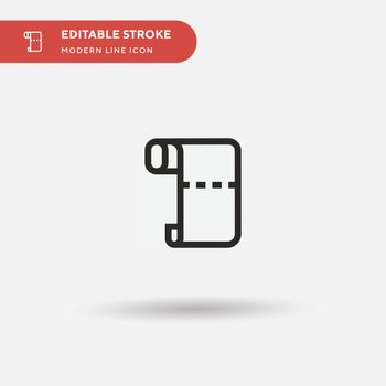 Toilet Paper Simple vector icon. Illustration symbol design temp