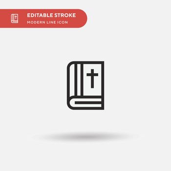 Bible Simple vector icon. Illustration symbol design template fo