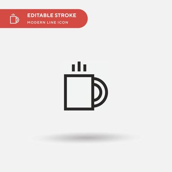 Coffee Cup Simple vector icon. Illustration symbol design templa