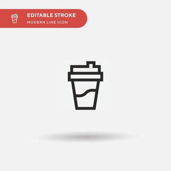 Drink Simple vector icon. Illustration symbol design template for web mobile UI element. Perfect color modern pictogram on editable stroke. Drink icons for your business project