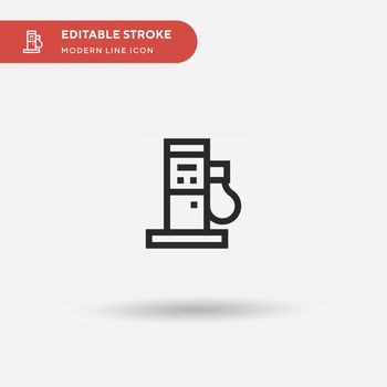 Fuel Station Simple vector icon. Illustration symbol design temp