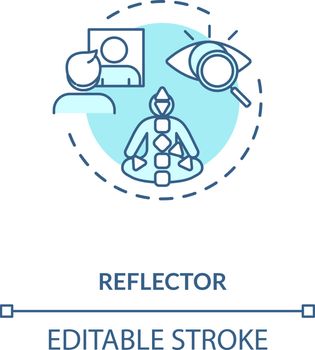 Reflector turquoise concept icon