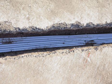road excavation works for fibre optic