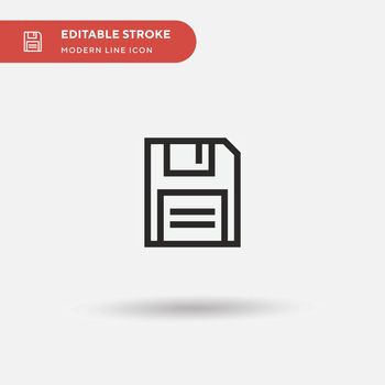 Save Simple vector icon. Illustration symbol design template for