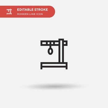 Decapitate Simple vector icon. Illustration symbol design templa