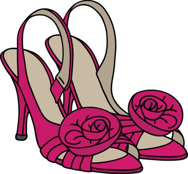 Pink romantic sandals