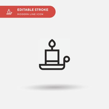 Candle Simple vector icon. Illustration symbol design template f