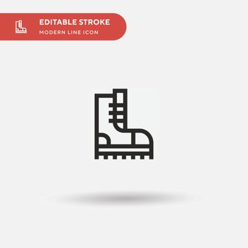 Boots Simple vector icon. Illustration symbol design template fo