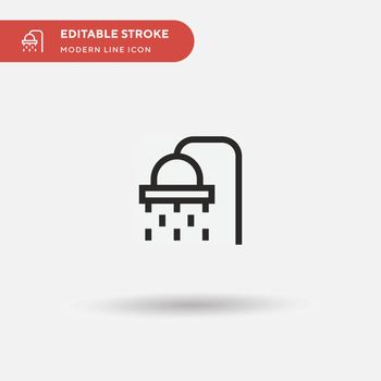 Shower Simple vector icon. Illustration symbol design template f