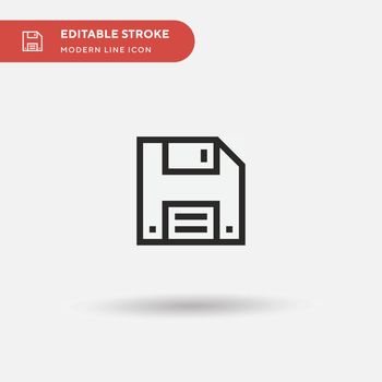 Save Simple vector icon. Illustration symbol design template for
