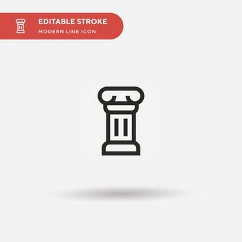 Column Simple vector icon. Illustration symbol design template f