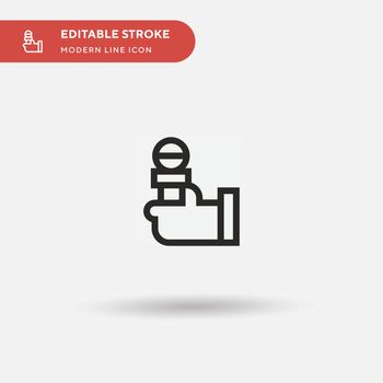 Host Simple vector icon. Illustration symbol design template for