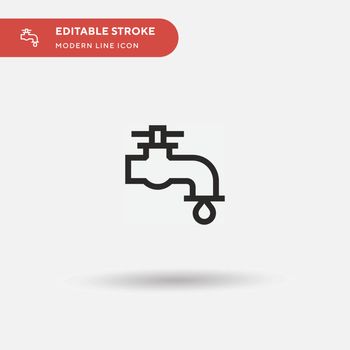 Tap Simple vector icon. Illustration symbol design template for 