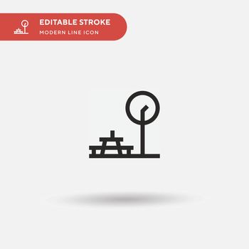 Rest Area Simple vector icon. Illustration symbol design templat