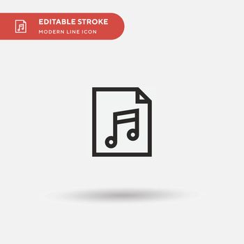 Song Simple vector icon. Illustration symbol design template for