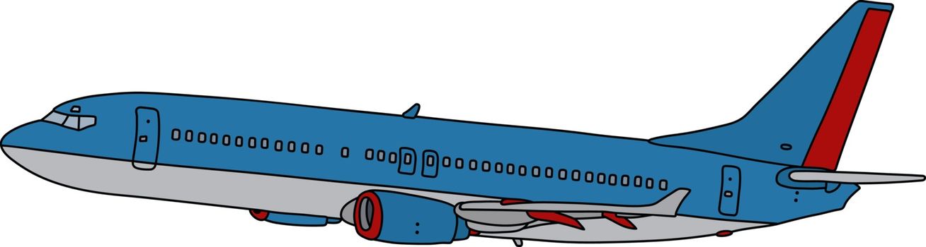 The blue jet airliner