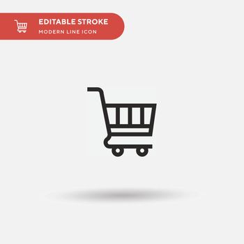 Shopping Cart Simple vector icon. Illustration symbol design tem