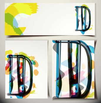Artistic Greeting Card Letter D