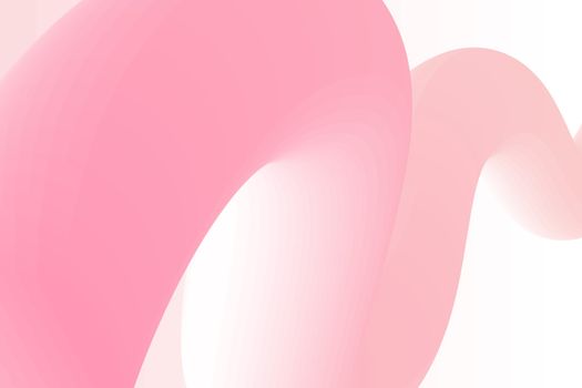 Fluid abstract curve pink gradient design on white background. L