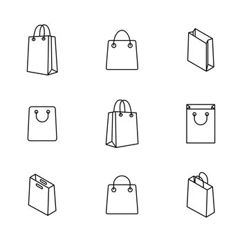 Set of finance and shopping icons, vector illustration.