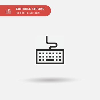 Keyboard Simple vector icon. Illustration symbol design template