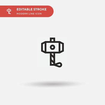 Thor Simple vector icon. Illustration symbol design template for