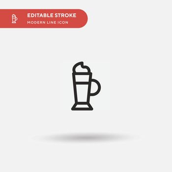 Irish Coffee Simple vector icon. Illustration symbol design temp