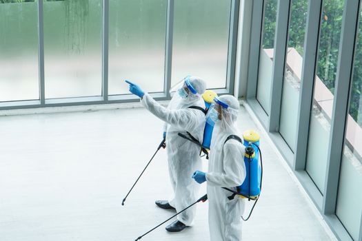 Professional worker disinfection
