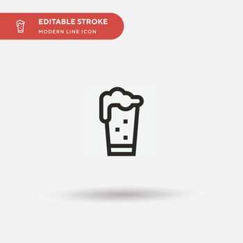 Pint Of Beer Simple vector icon. Illustration symbol design temp