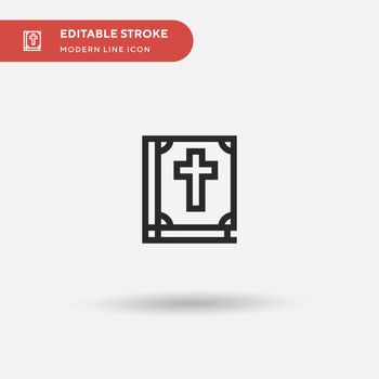 Bible Simple vector icon. Illustration symbol design template fo