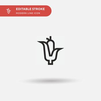 Corn Simple vector icon. Illustration symbol design template for