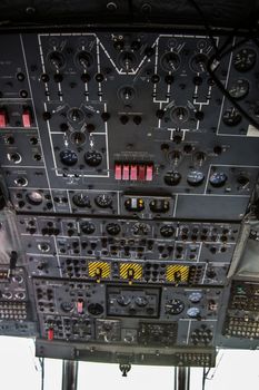 Cockpit of an Air Force military transporter