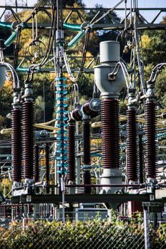 Siegen substation with cables and insulators