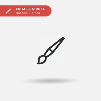 Brush Simple vector icon. Illustration symbol design template fo