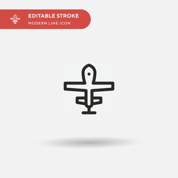 Unmanned Aerial Vehicle Simple vector icon. Illustration symbol 