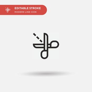 Scissors Simple vector icon. Illustration symbol design template