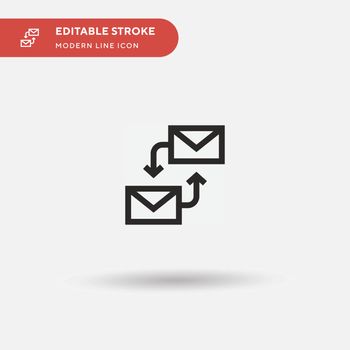 Mail Simple vector icon. Illustration symbol design template for