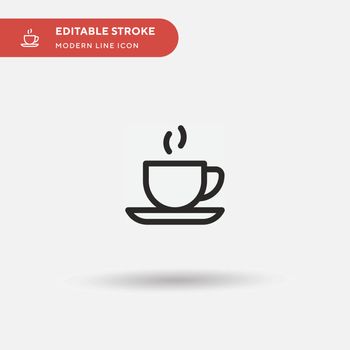 Coffee Cup Simple vector icon. Illustration symbol design templa