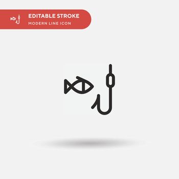 Fishing Simple vector icon. Illustration symbol design template 